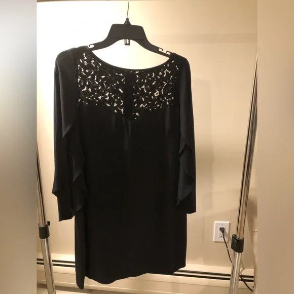 long sleeve turtleneck dress mini black Cozy In Knit Sweater Mini Dress - Black main image 1